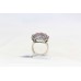 Oxidized Ring Silver 925 Sterling Women's Red Onyx & Marcasite Stone A574